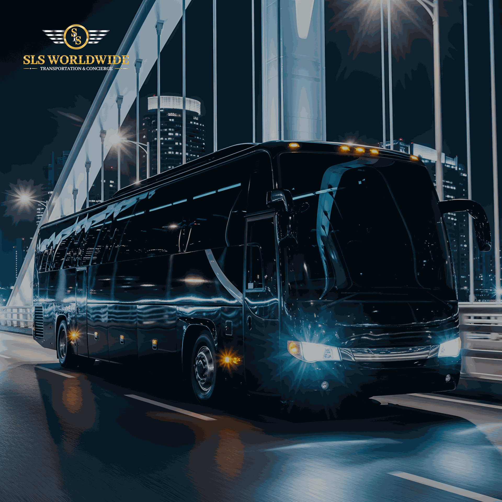 luxury charter bus